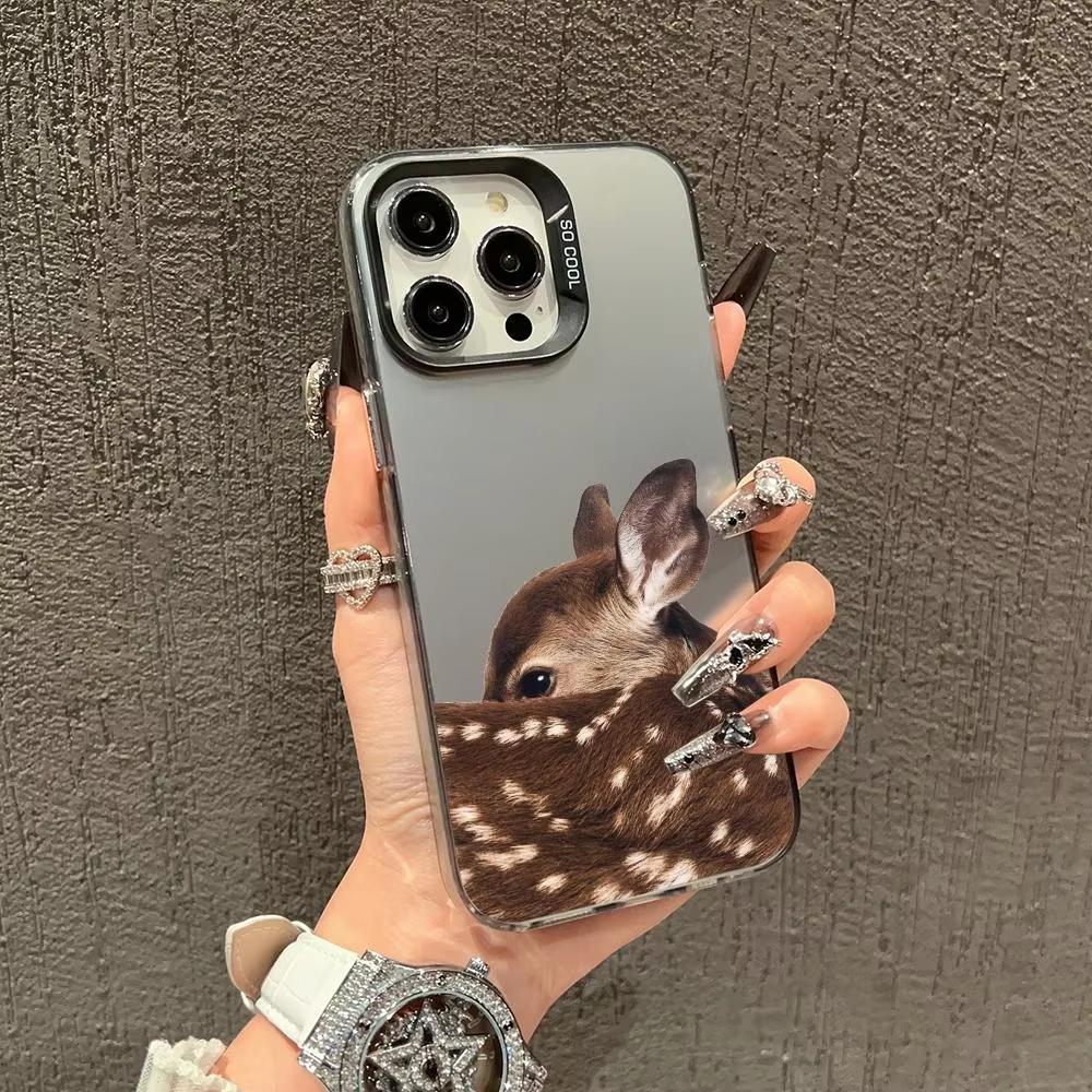 Deer Design Pattern Phone Case For Samsung Galaxy S23 S24 S25 Ultra S22 S21 S20 Plus FE A15 A35 A54 A55 5G Hard Matte Cover