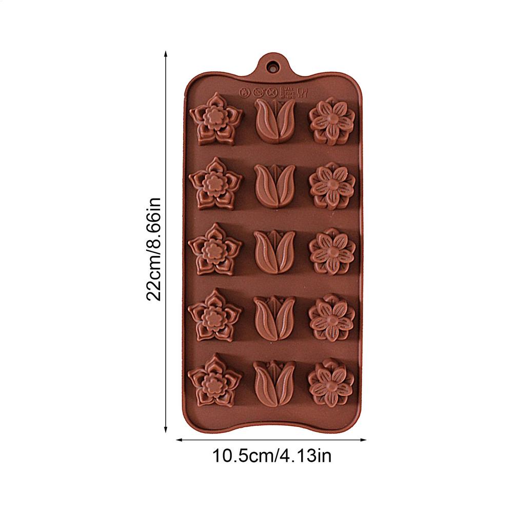 

1pc Chocolate Flower Molds Reusable Silicone Cake Chocolate Candy Fondant Mold Durable Candy Mould for Baker Ice Butter