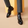 First Layer Cowhide New Black Japanese and Korean Pointed Business Formal Wear Leather Shoes Men's Leather Casual Derby Shoes Lace-up Fashion