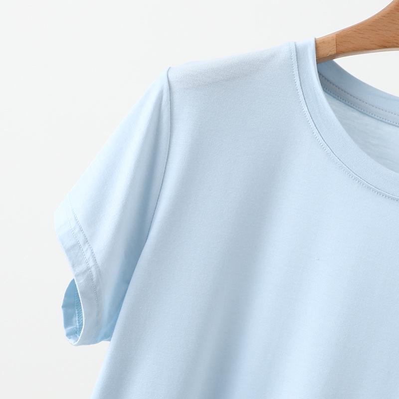 Women's Slimming U-Neck Short Sleeve Solid T-Shirt - Summer Fashion Basic