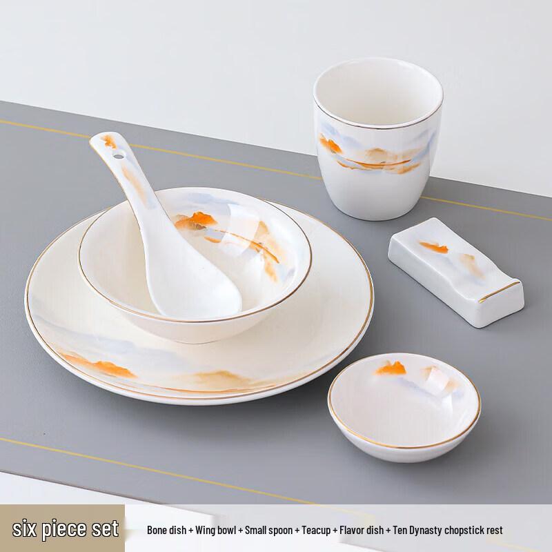 New Chinese Style Ceramic Tableware Set