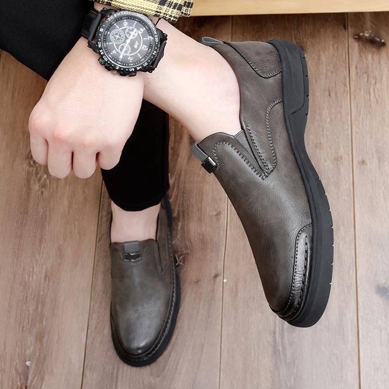 New Casual Shoes for Men Breathable Dress Business Leather Shoes Outdoor Sneakers Comfy Designer Walking Shoes Driving Loafers