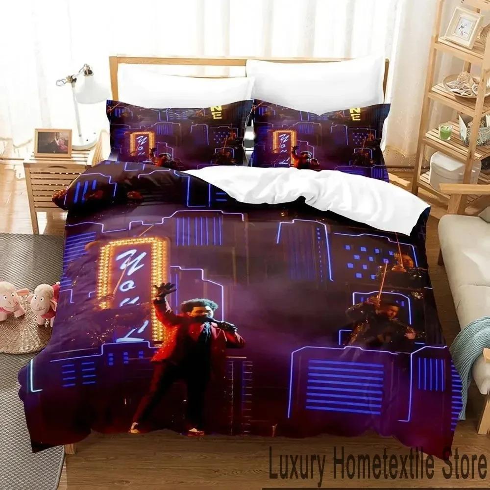 3D Print XO The Weeknd Bedding Set Duvet Cover Bed Set Quilt Cover Pillowcase Comforter King Queen Size Boys Adult Bedding