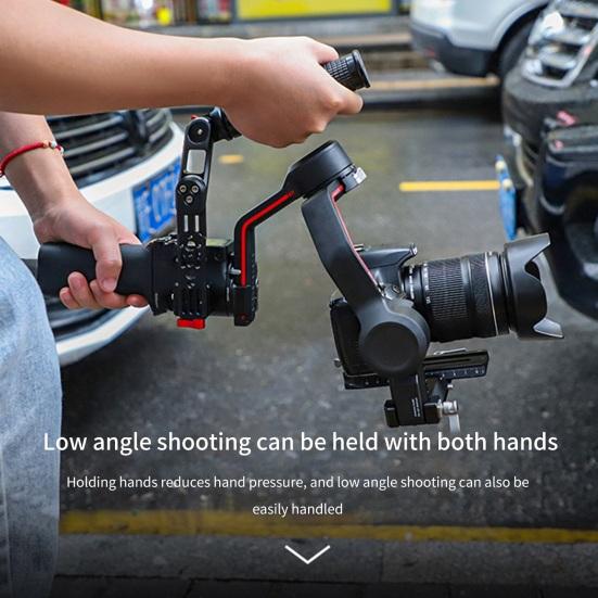 Handheld Stabilizer Arbitrary Angle Adjustment Abundant Hole Position High Hardness Low Angle Shooting Support Action Camera Mount for RS3/3