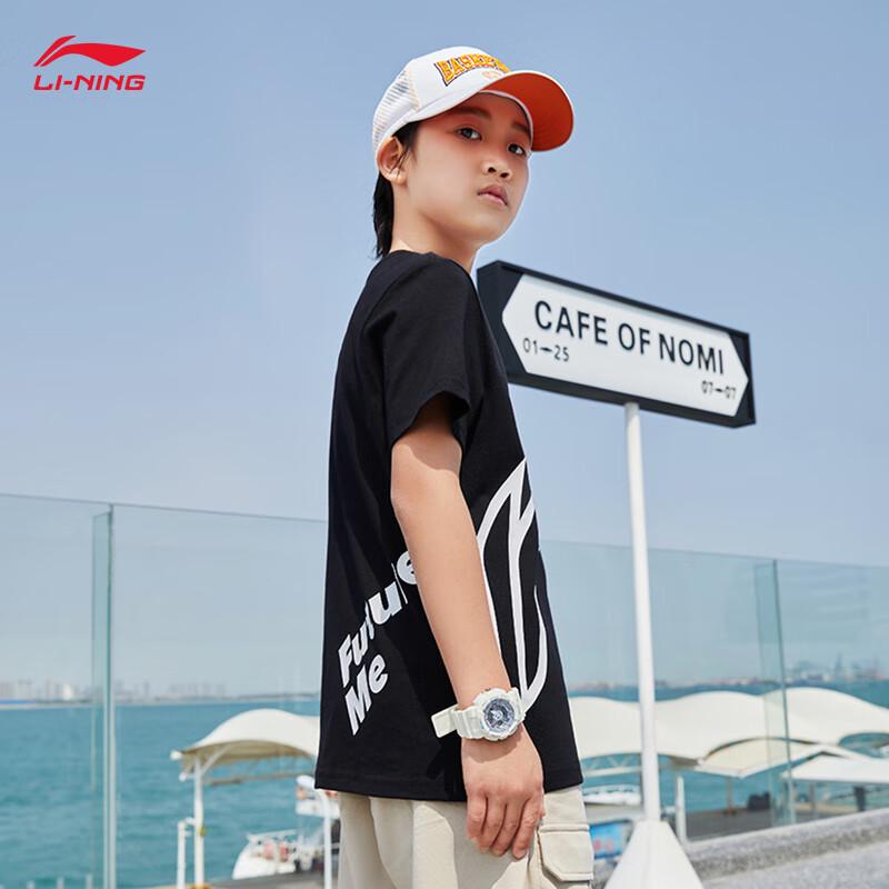 Li-Ning Youth Men s Cotton LOGO Print Sport T-Shirt YHSV305 S