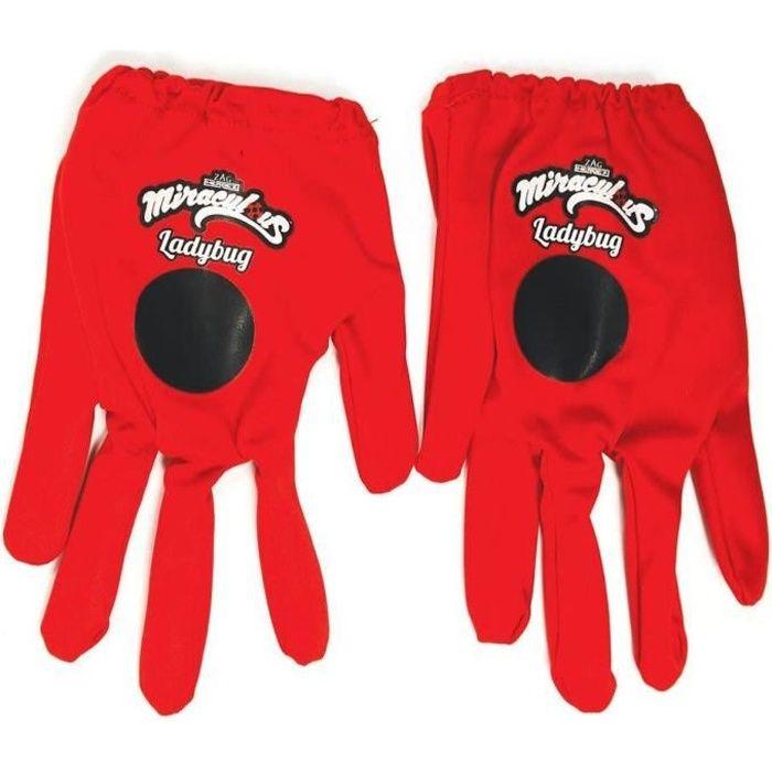 Gants Ladybug pour fille à partir de 3 ans - Miraculous, les aventures de Ladybug et Chat Noir - Rouge