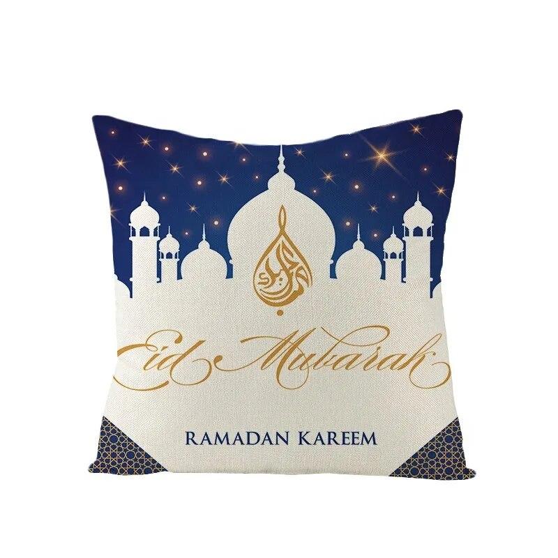 EID Mubarak Decorative Cushion Cover Ramadan Decoration Home Islamic Muslim Ramadan Kareem EID Al Adha Gift Sofa Pillow Cover
