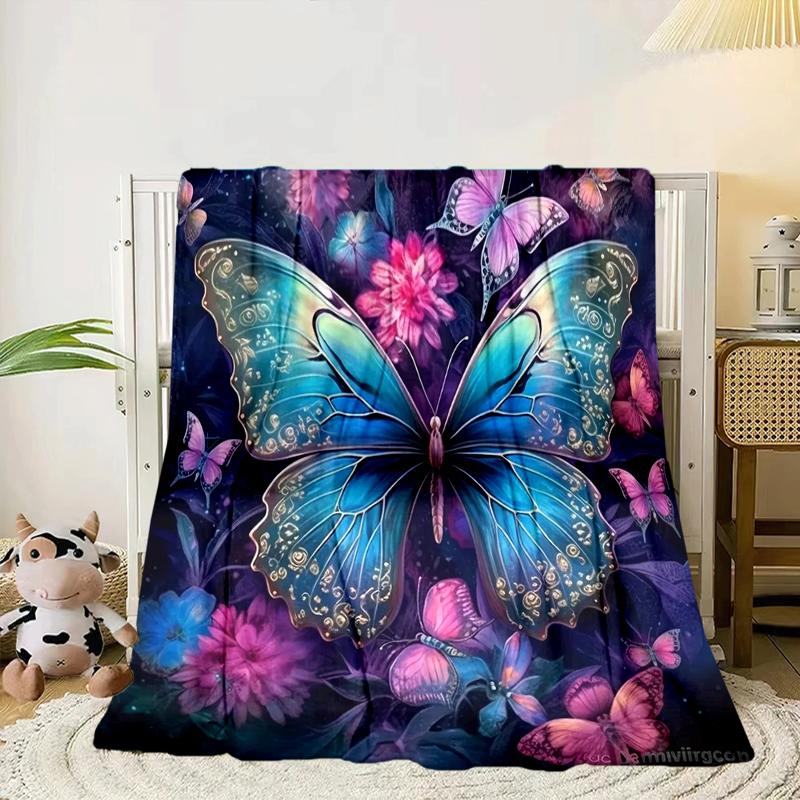 Electric Butterfly Dance Blanket Flannel Blanket Throw Blanket Sofa Cover Blanket Soft Premium Blanket Picnic Blanket Tv Blanket Gifts