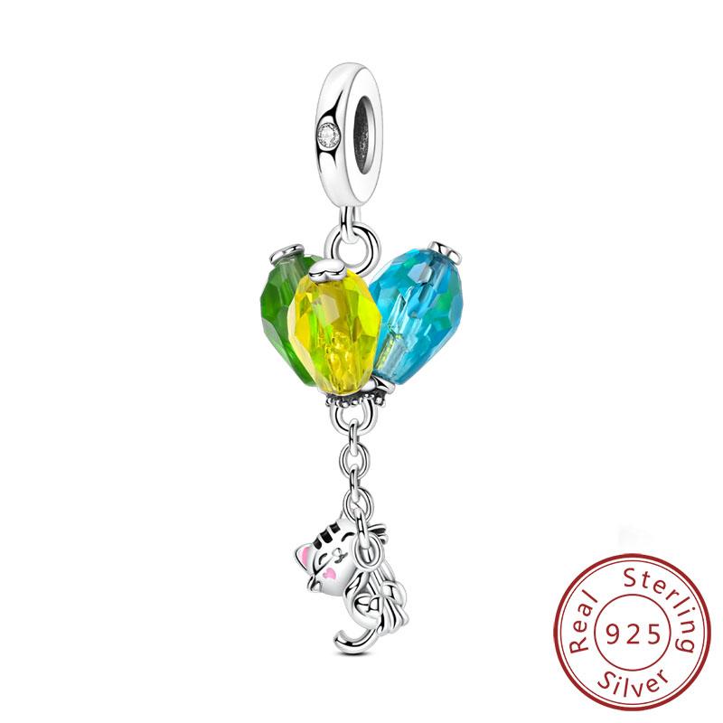 New Copper Charms Beads Pendants Summer Ocean Turtle Beach Fruit Shell Blue Charm For Women Bracelet Jewelry Gift