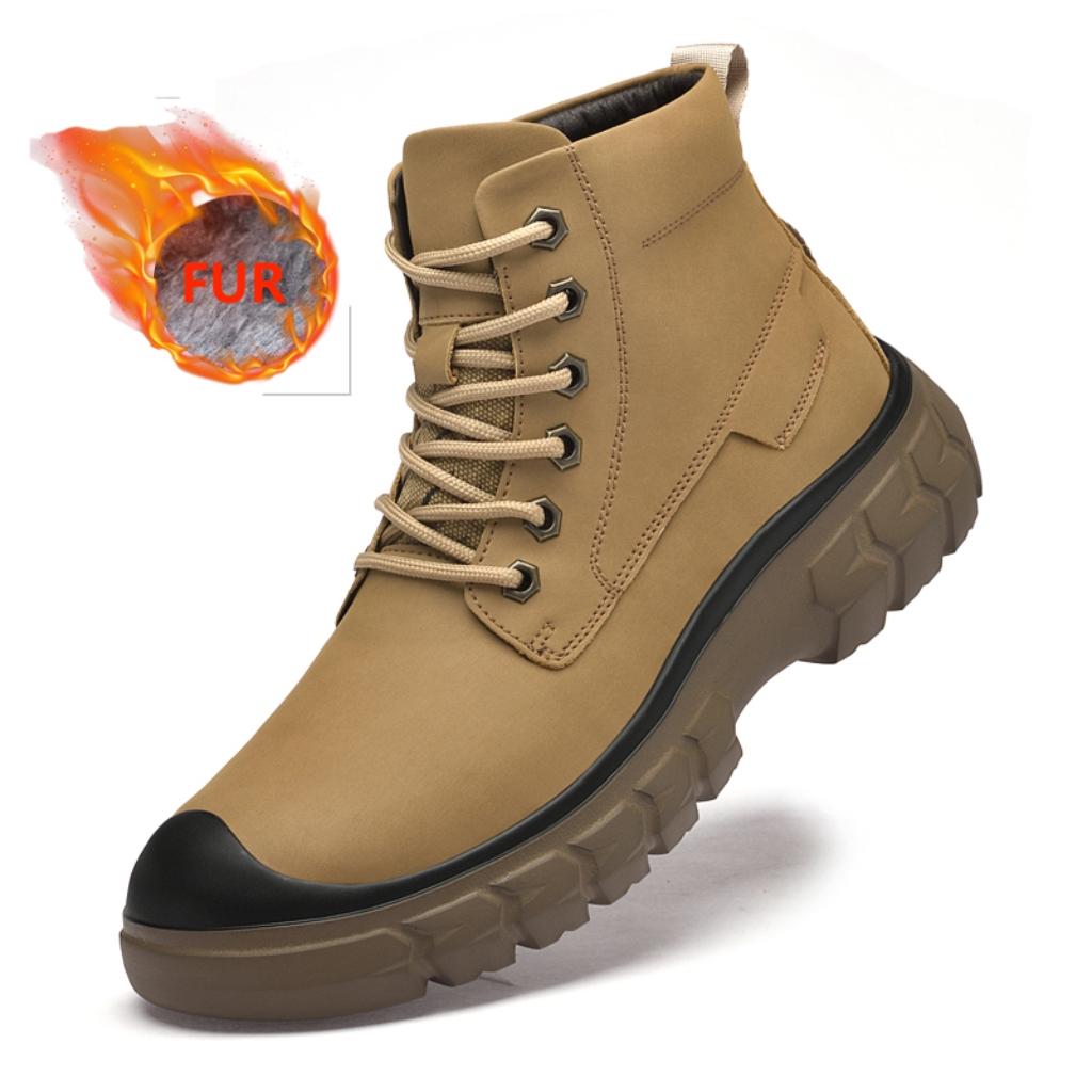 

High Quality Genuine Leather Comfort Soft Outdoor Walking Boots Luxury Brand Handmade High Top Mens Boots Retro Style Work Boots 45