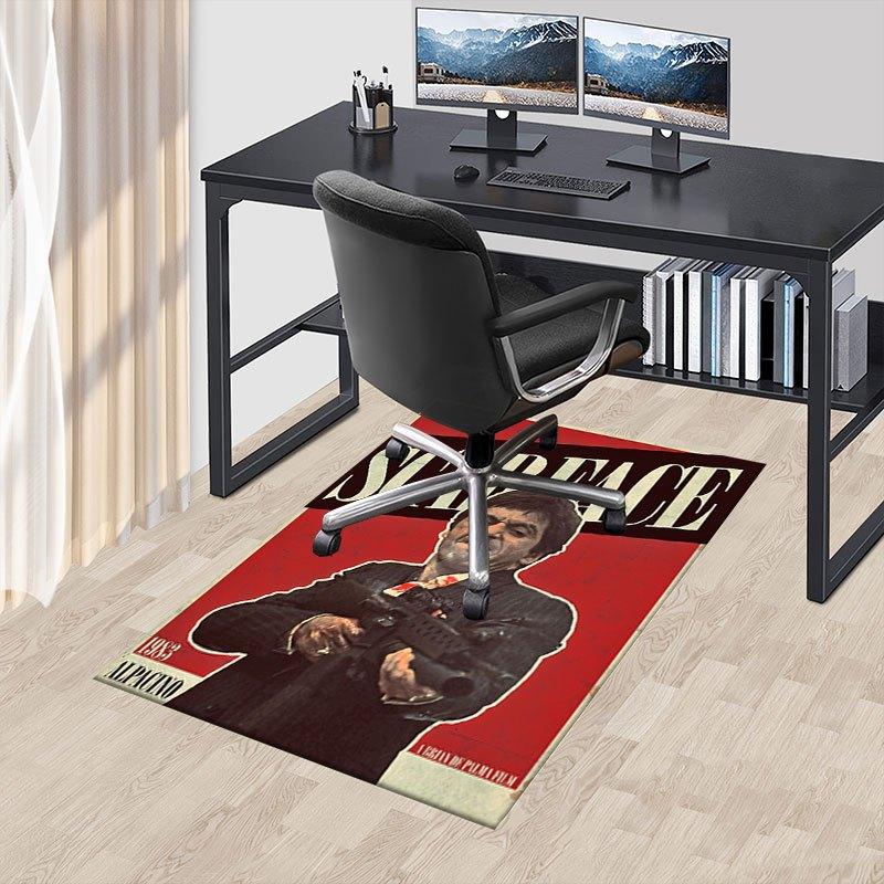 1 Stück Scarface Büroteppich Stuhlunterlage Weich, Bequem, Ganzjahres, Perfekt für Zuhause, Schlafzimmer oder Bürodekoration, Perfektes Geschenk für