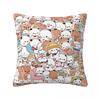 Cute Bubu & Dudu Pillow Case Kawaii Pillow Cover Square Pattern Cushion Cover Pillowcases For Chair Sofa Home Decoration