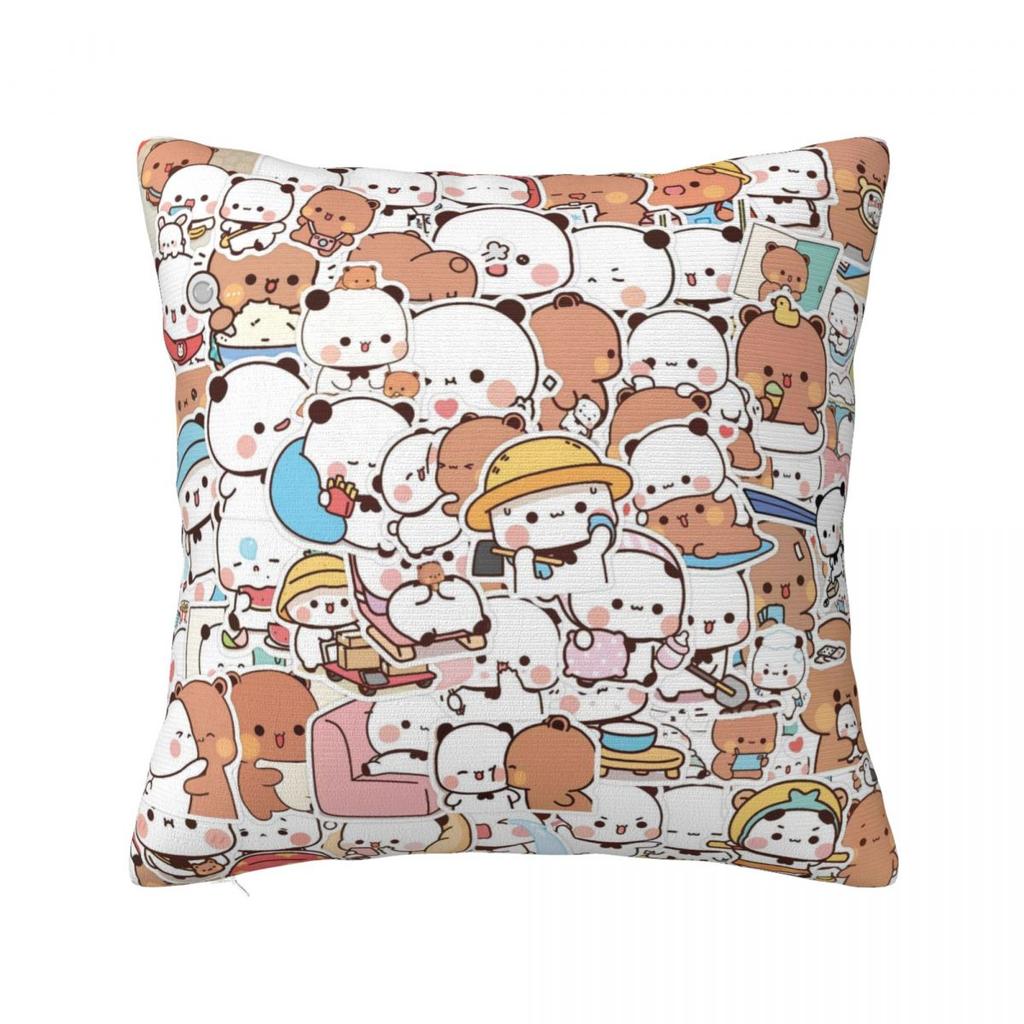 Cute Bubu & Dudu Pillow Case Kawaii Pillow Cover Square Pattern Cushion Cover Pillowcases For Chair Sofa Home Decoration
