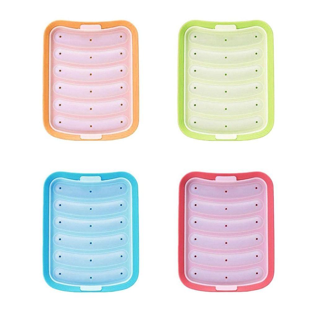 6-Cavity Sausage Maker Mould Non-Stick Silicone Mold DIY Hot Dog Maker  Kitchen Baking