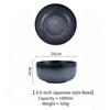 6.5 Inch Japanese Ramen Bowl Set 1000ml Large Ceramic Noodle Bowl Microwave and Dishwasher Safe, Vintage Japanese Style Soup Bowl for Udon, Pho, Salad