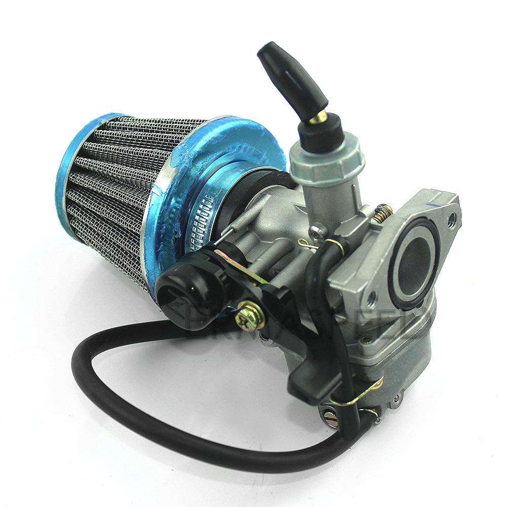 Motocross Carburetor Carb Carby with Air Cleaner Filter Universal for Motorbike Off-Road Sport Bike Manual Lever Choke Dirt