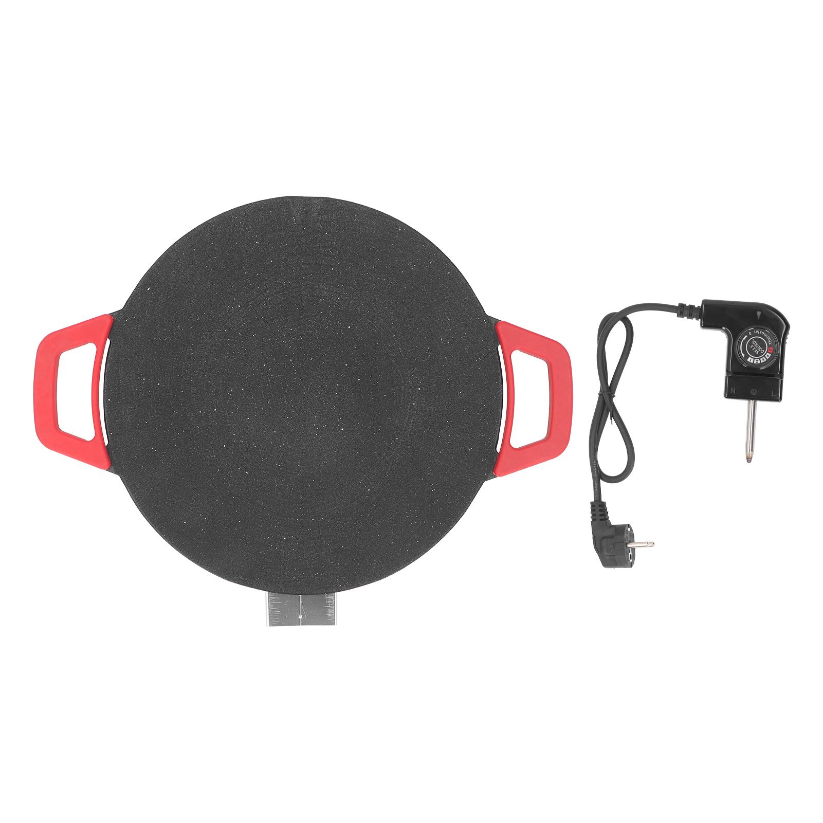 

Круглая сковорода для барбекю в корейском стиле диаметром 30 см с антипригарным покрытием, многоцелевая бездымная литая сковорода для барбекю для дома EU Plug 220V