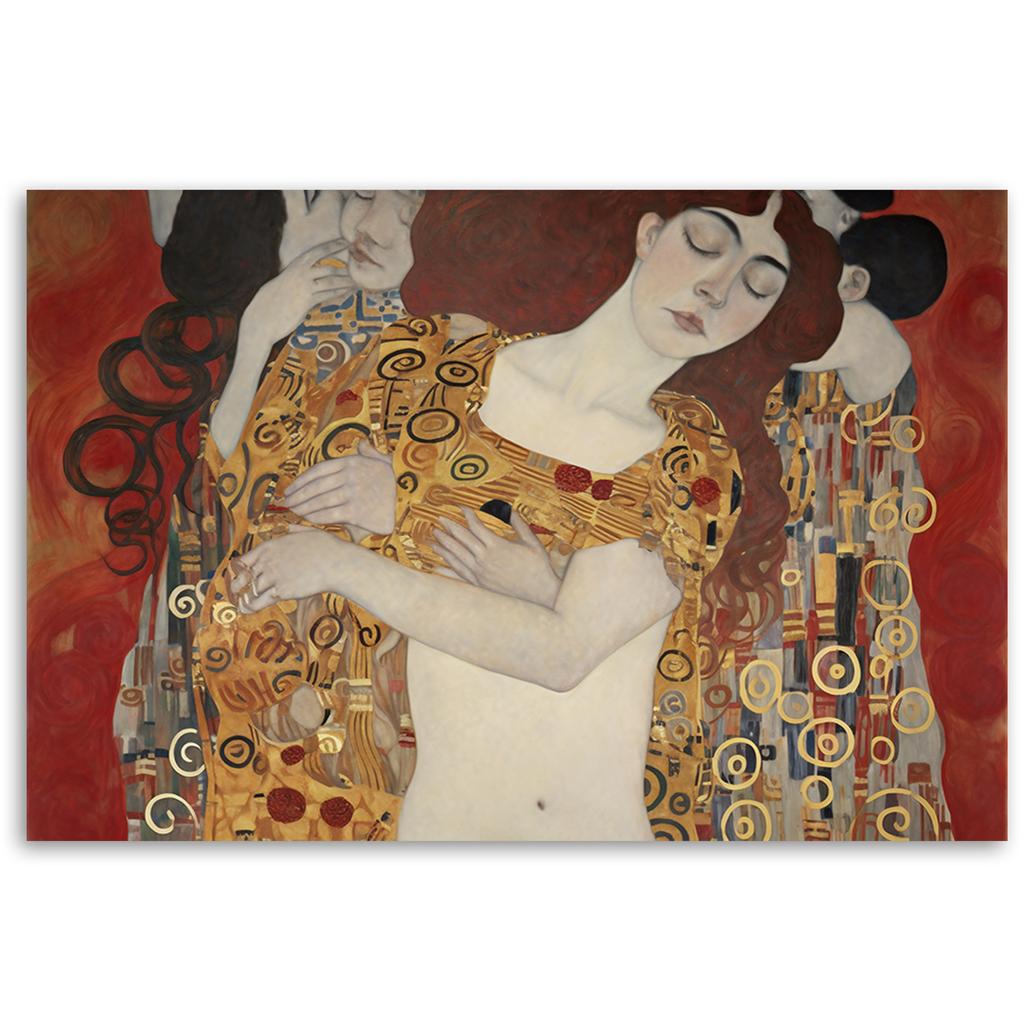 Canvas Print, Kiss of Women Abstract - G. Klimt