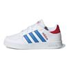 Adidas Neo Breaknet Synthetic Leather Comfortable Durable Low-Top Sneakers Kids Sneakers White Blue GW2890