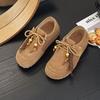 Retro Fashion Versatile Baotou Women's Autumn New Thick-soled Heightening Baotou Doudou Shoes