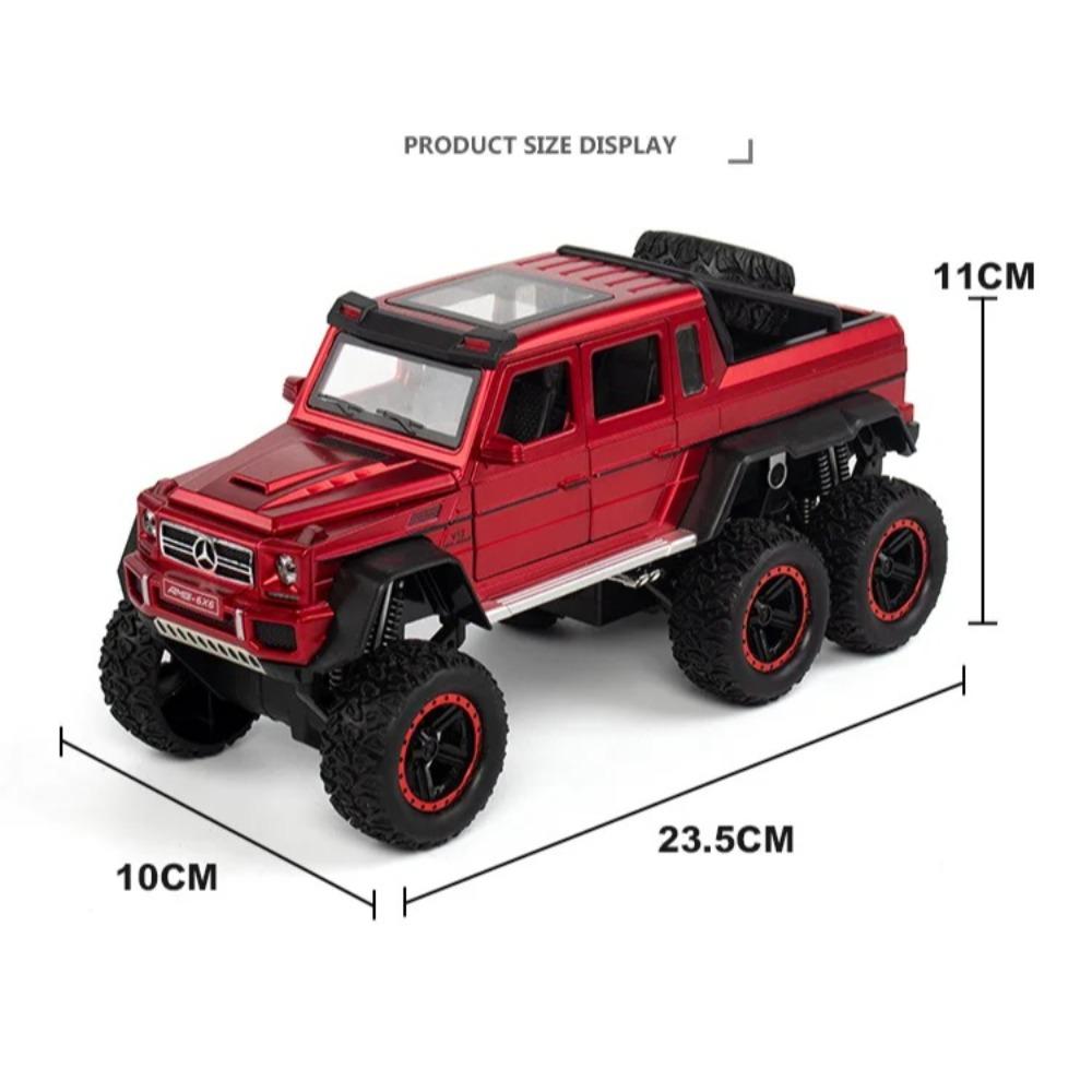 

1/22 Mercedes Benz AMG G63 6X6 Позашляховик Металевий Сплав Лита Модель Автомобіля Велика Дитяча Іграшкова Машинка Пікап Прикраса для Хлопчика червоний