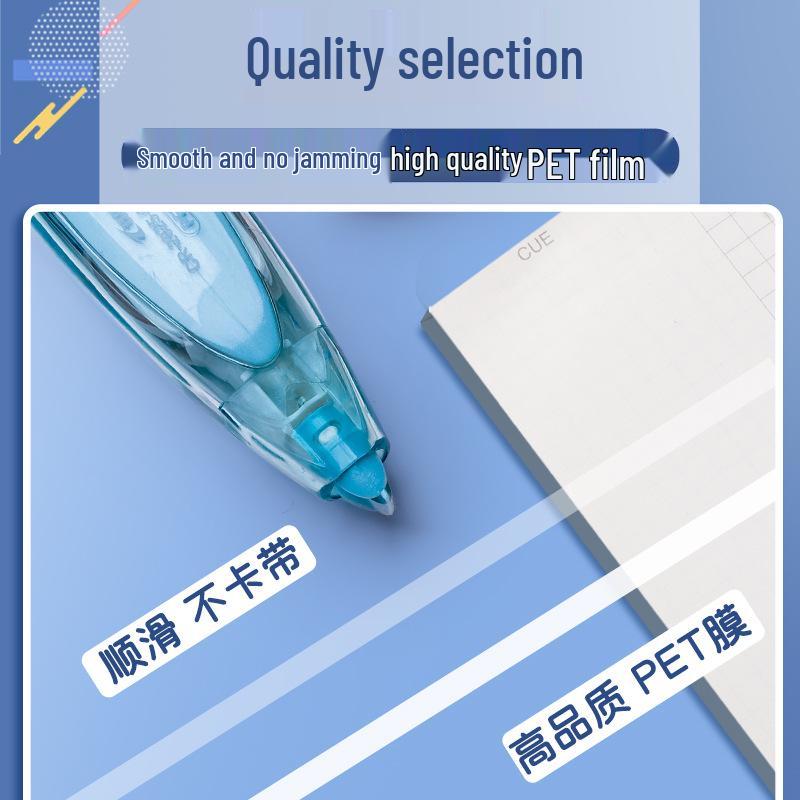 Press-Activated Refillable Correction Tape - High Aesthetic, Student-Friendly Ins Style Correction Fluid