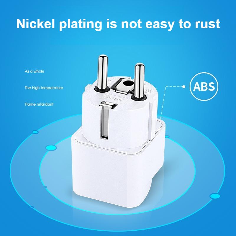 Universal EU German Conversion Plug Adapter European Germany Australia Chinese Power Socket White Travel Conversion Plug