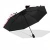 1pc Hello Kitty Automatic Folding Umbrella, Portable Collapsible Design, 8-Rib Iron Frame, , All-Season Casual Outdoor Accessory for Christmas Birthda