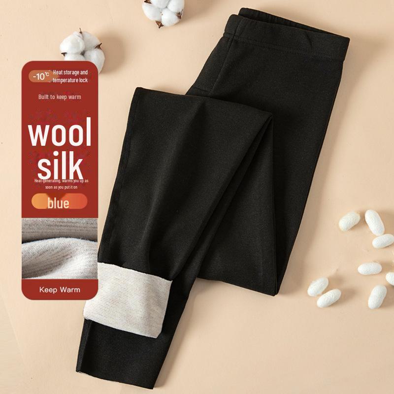 

Чоловічі термоштани з вовни та шовку для студентів і підлітків - зимова нижня білизна великого розміру XL