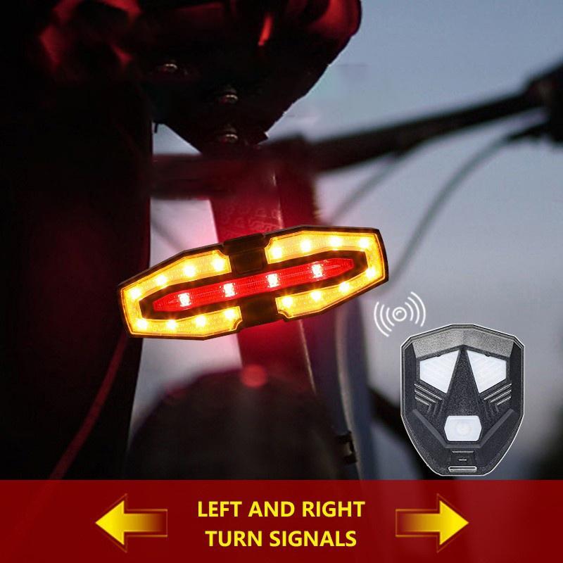 Bike Turn Signal Rear Light Usb Rechargeable Road Bike Light Led Waterproof Wireless Remote Control Cycling Taillight