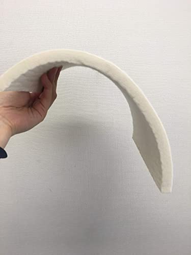 Thick Felt, 100% Wool (60%), Moisture-Absorbent, 10mm X 1cm, Extra Thick, White, 1 Sheet (60% Wool)