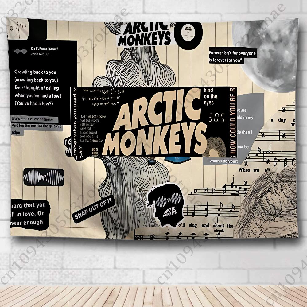 Band AArctic MMonkeys Tapestry Hand Pulled Flag to Advertising ClothSchoolCampingBirthday Party DIY Garden flag Banners