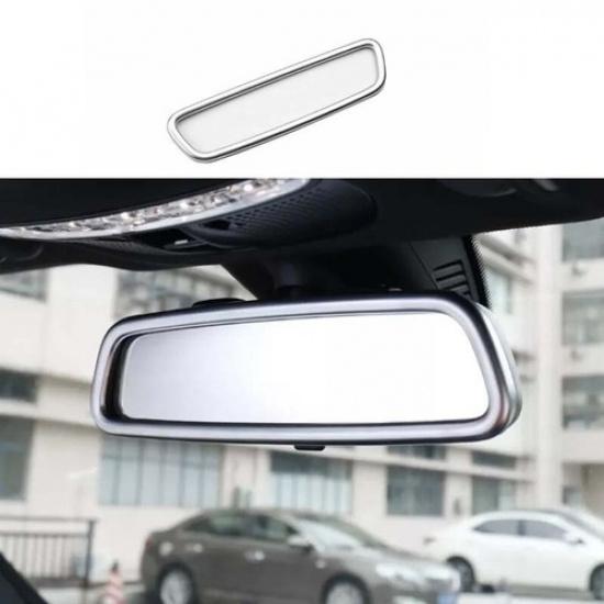 Middle Console Rearview Mirror Frame For Benz C-Class W205 2015-21 Chrome Silver