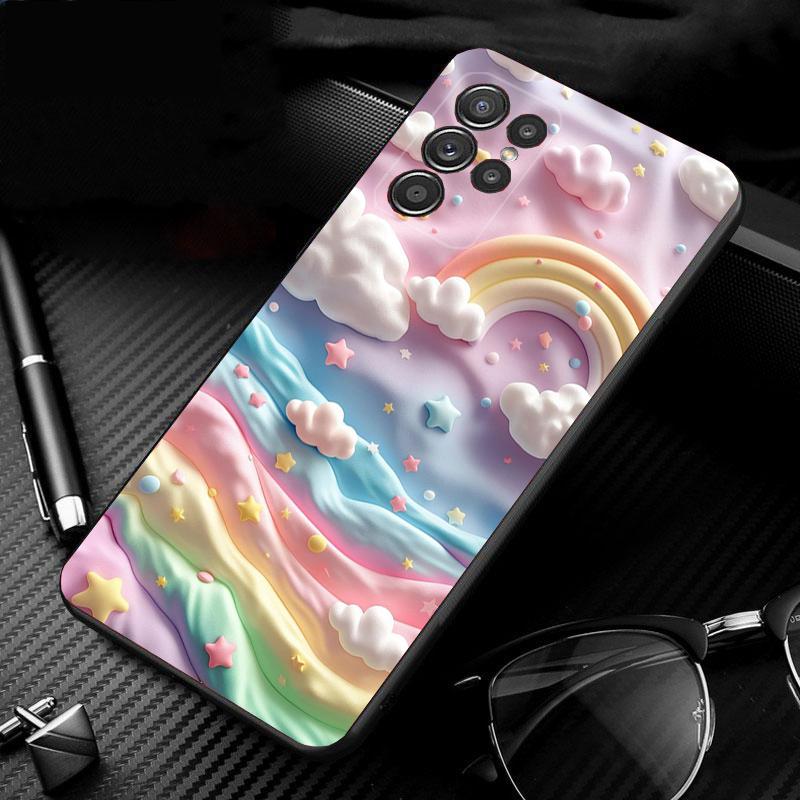 

Phone Case For Samsung Galaxy S25 S24 S23 S22 S21 Ultra S24 S23 S22 S21 S25 Plus S24 S20 FE Rainbow clouds S24 FE