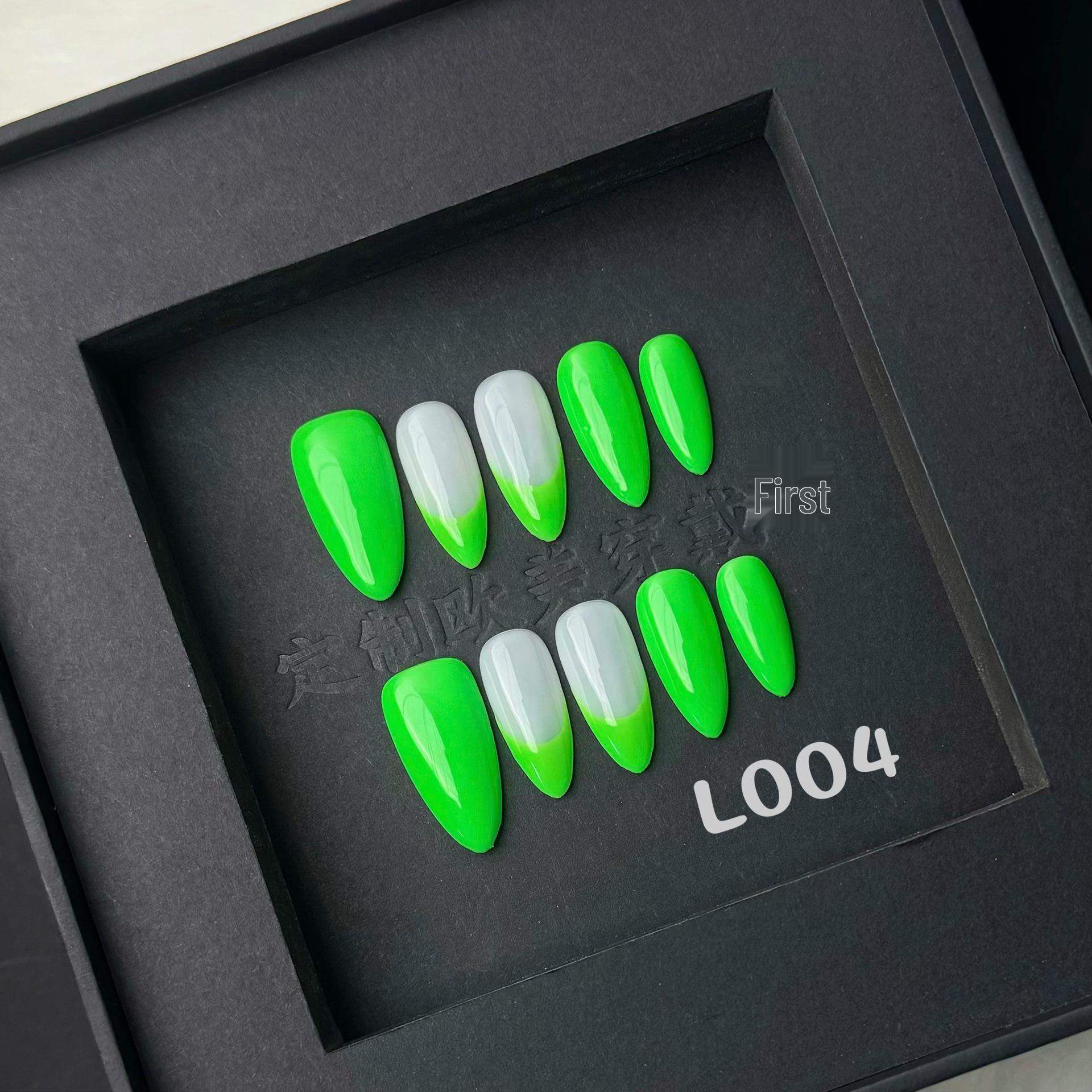 

Handmade Fluorescent Minimalist Nail Art Tips for Autumn/Winter Medium