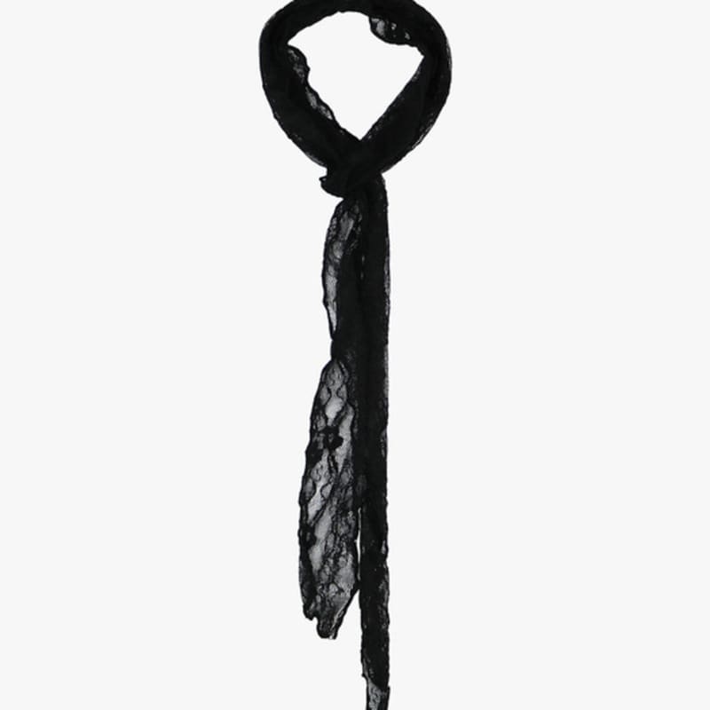 PINK PINEAPPLE LACE MUFFLER_BLACK