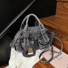 Niche High-quality Texture Washed Denim Cross-body Bag Women's Fashionable All-matching Retro Hot Girl Motorcycle