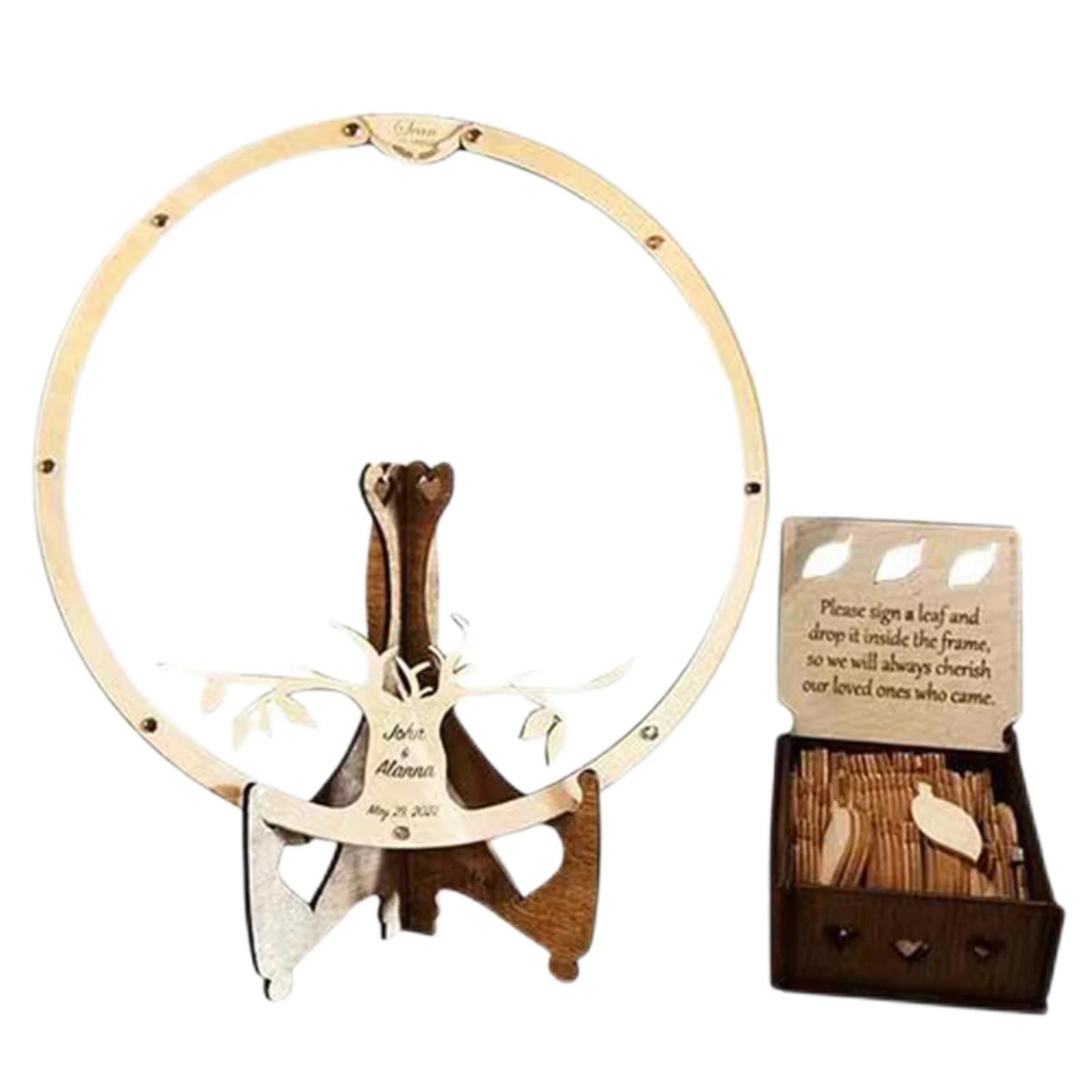 

Альтернативная свадебная гостевая книга Свадебный декор - Гостевая книга с падающими сердечками 80 деревянных листьев Свадебное украшение для регистрации гостей 60cards