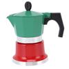 Cafetieră Cafetieră Italiană pentru Plită pe Gaz Electrică 3 Cești Camping Manual Percolator Cafea Cubaneză Verde și Roșu