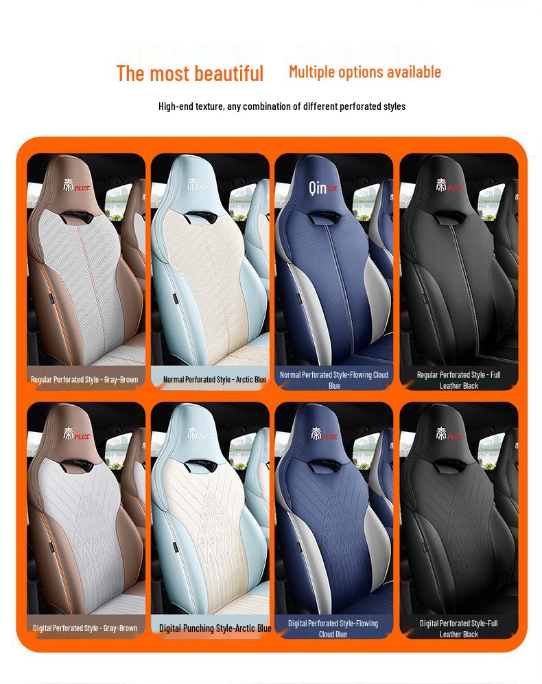 2024 Qin PLUS Champion Edition Car Seat Cover: Full Wrap, All-Season, DMI Compatible