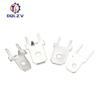4.8MM Lug Straight Insert Solder Terminals 6.3MM Copper Male Crimp PCB Block Board Terminals PCB Welding Sheet