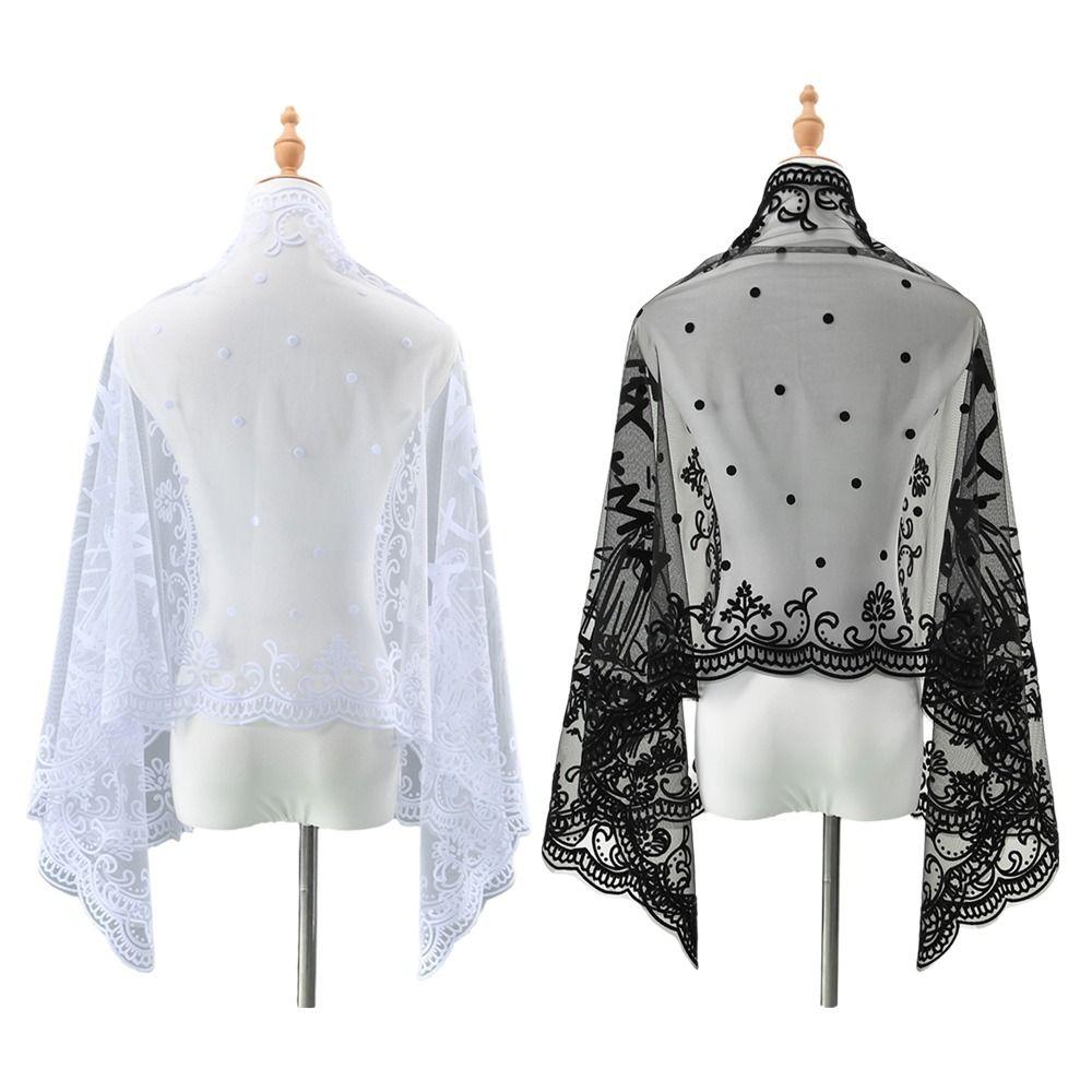Lightweight Sunscreen Shawl Breathable Mesh Female Headscarf Casual Lace Scarf Summer