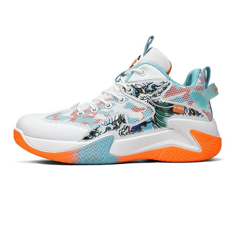 Basketball shoes new summer mesh breathable actual combat sneakers shock absorption, non-slip and wear-resistant casual sports shoes men's