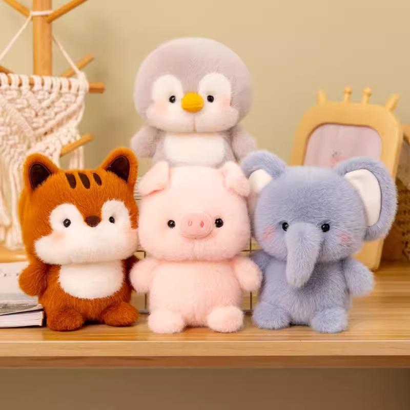 Waschbare 16cm Niedliche Cartoon-Tier-Stoffpuppe Weiches gefülltes Begleiterspielzeug für Schlafzimmerdekoration Kindergeschenk