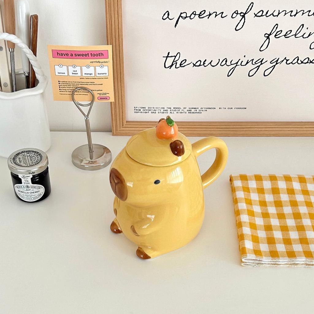 Cute Kapibara Water Cup Capybara Mug Ceramic Girl Boy Coffee Cup Ugly Cute Birthday Gift