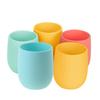 Portable Pure Color Baby Snack Cup Anti Scalding Food Grade Silicone Water Cup Learning to Drink Cup for Children