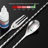 ZISIZ 304 Stainless Steel Long Handle Bar Stirring Spoon