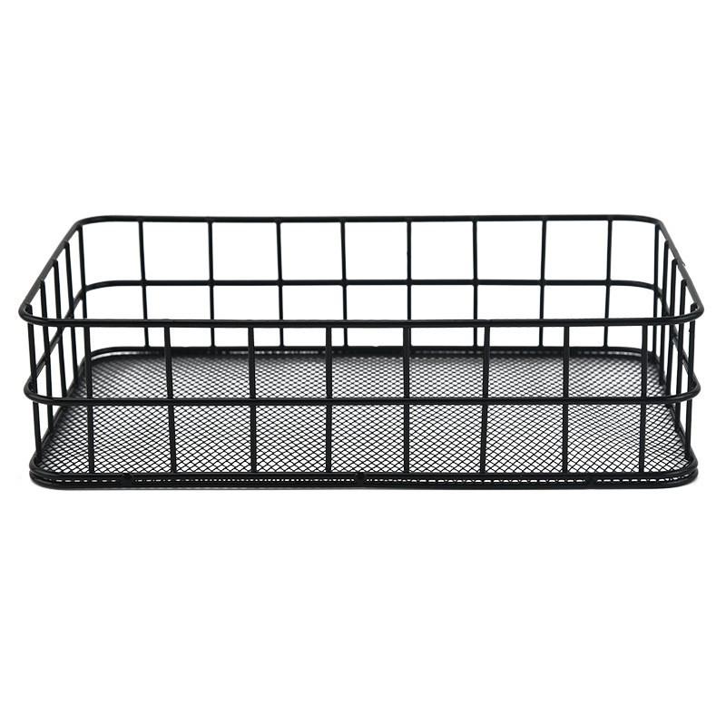 

Nordic Wrought Iron Desktop Storage Basket - Home Organizer