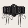 Girl Lattice Belt Cowgirl Punk Waist Belt Lace-up Trendy Stylish for Jeans Dress