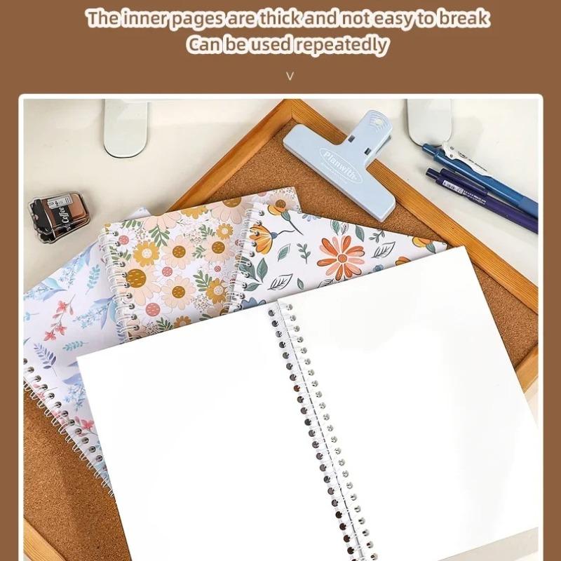 1Pcs A5 Flower Painting Landscape Material Collage Release Paper Notebook Creative DIY Student Supplies Stationery